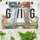 Golf Herfst thema golfbaan voor golfer Theedoek (Gevouwen)