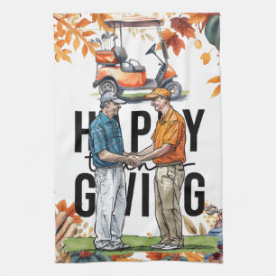 Golf Herfst thema golfbaan voor golfer Theedoek