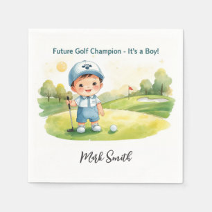 Golf Het is een jongen voor babyfeestje Servet