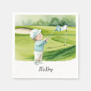 Golf Het is een jongen voor babyfeestje   Servet