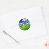 Golf Het is een mooi ding Ronde Sticker (Envelop)