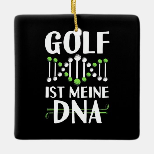 Golf Het is mijn DNA Keramisch Ornament (Voorkant)