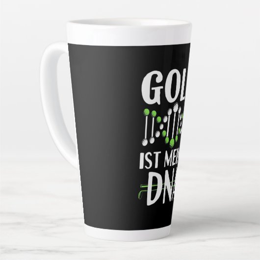Golf Het is mijn DNA Latte Mok (Linkerhoek)