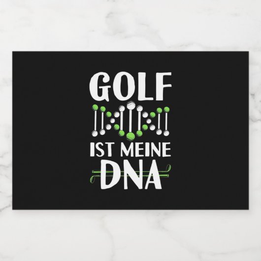 Golf Het is mijn DNA Sparkling Wijnetiket (Enkel label)