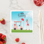 Golf Het is mijn verjaardagsgolfer op groen Servet (Insitu)