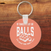 Golf het neemt het goudzangidee van het broodroost sleutelhanger (Voorkant)