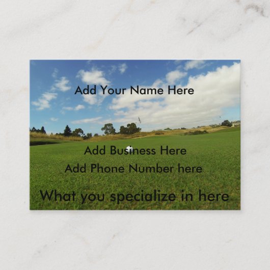 Golf, Het Spel, Chubby Visitekaartjes (100), Pack (Voorkant)