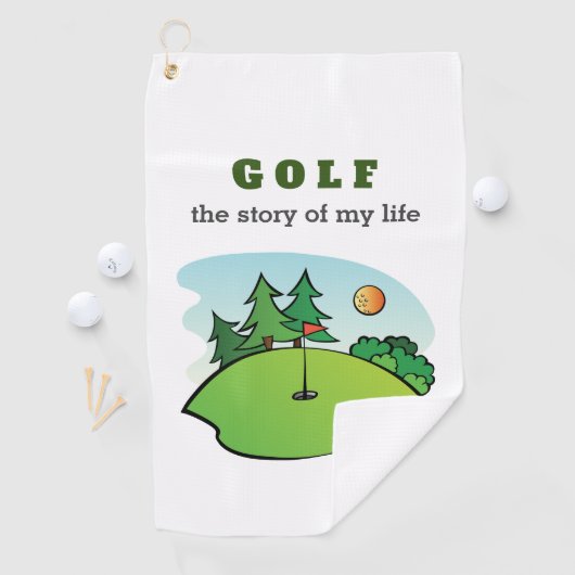 Golf het verhaal van mijn leven grappig golfhanddoek (Insitu)