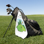 Golf het verhaal van mijn leven grappig golfhanddoek (Groen)