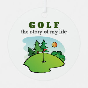 Golf het verhaal van mijn leven grappig metalen ornament