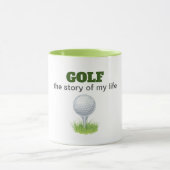 Golf het verhaal van mijn leven grappig mok (Midden)