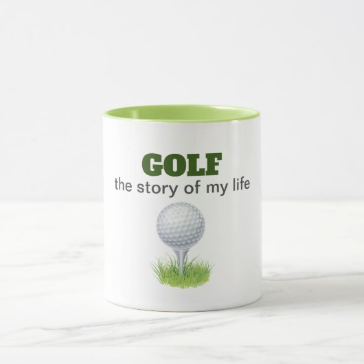 Golf het verhaal van mijn leven grappig mok (Midden)