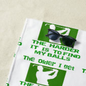 Golf-hoe ouder ik word badhanddoek (In situ)
