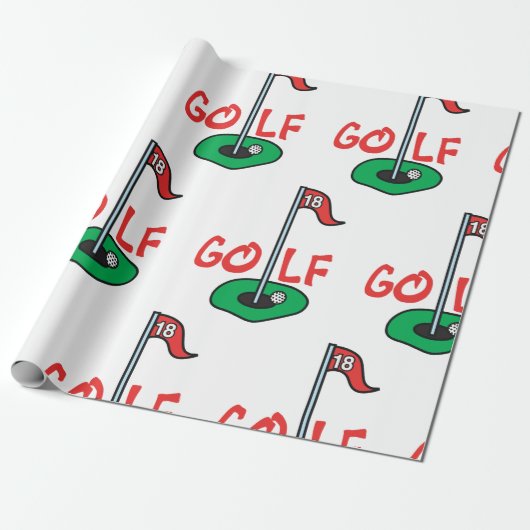 Golf Hole Cadeaupapier (Uitgerold)