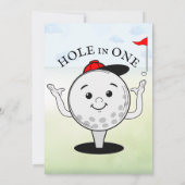Golf Hole in One 1e Verjaardag Par-Tee Kaart (Achterkant)