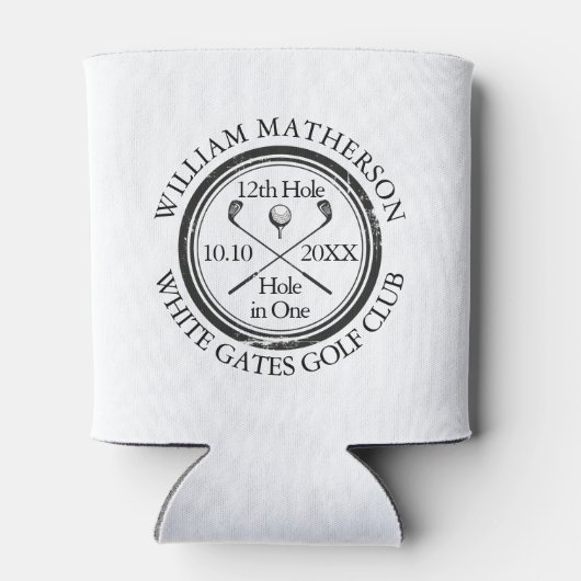 Golf Hole in One Classic Personalized Blikjeskoeler (Achterkant)