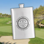 Golf Hole in One Classic Personalized Flacon<br><div class="desc">Geef de naam,  het nummer van de locatie en de datum een persoonlijk tintje om een fantastisch golfspel te creëer om dat fantastische gat in één te vieren. Ontworpen door: Thisnotme©</div>