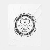 Golf Hole in One Classic Personalized Fleece Blank (Voorkant)