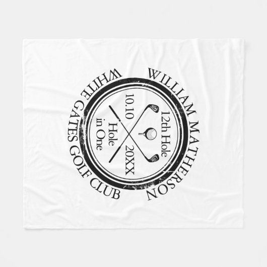 Golf Hole in One Classic Personalized Fleece Blank (Voorkant (Horizontaal))