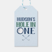 Golf Hole in One Eerste Verjaardag Cadeaulabel (Voorkant)