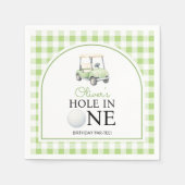 Golf Hole in One Groene Verjaardagsfeest Servetten (Voorkant)