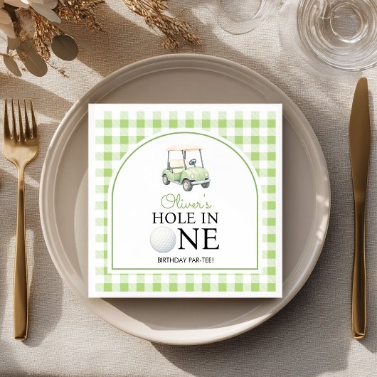 Golf Hole in One Groene Verjaardagsfeest Servetten