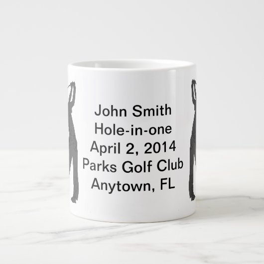 Golf Hole-in-one herdenking  Grote Koffiekop (Voorkant)