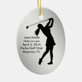 Golf Hole-in-one herdenking  Keramisch Ornament (Achterkant)