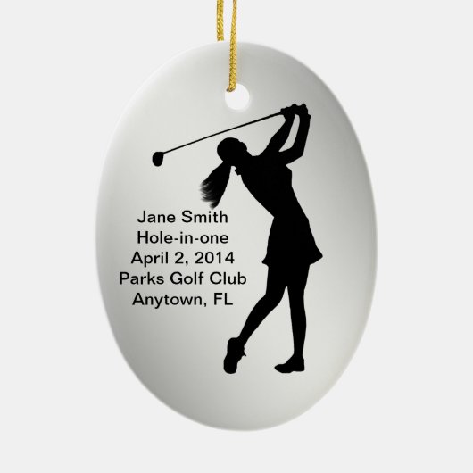 Golf Hole-in-one herdenking  Keramisch Ornament (Achterkant)