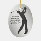 Golf Hole-in-one herdenking  Keramisch Ornament (Voorkant)