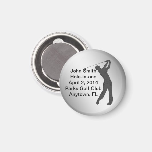 Golf Hole-in-one herdenking Magneet (Voorkant / Achterkant)