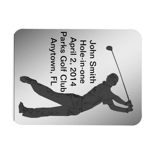 Golf Hole-in-one herdenking  Magneet (Horizontaal)
