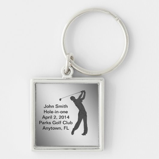Golf Hole-in-one herdenking Sleutelhanger (Voorkant)