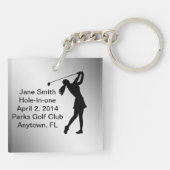 Golf Hole-in-one herdenking Sleutelhanger (Achterkant)
