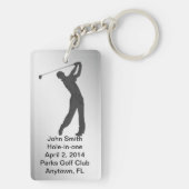 Golf Hole-in-one herdenking Sleutelhanger (achterkant)