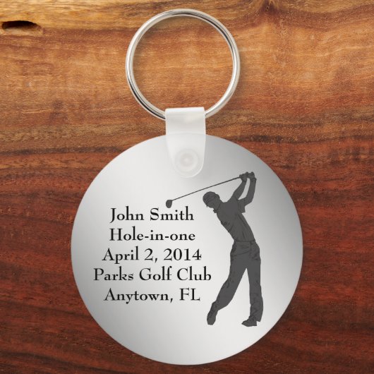 Golf Hole-in-one herdenking Sleutelhanger (Voorkant)