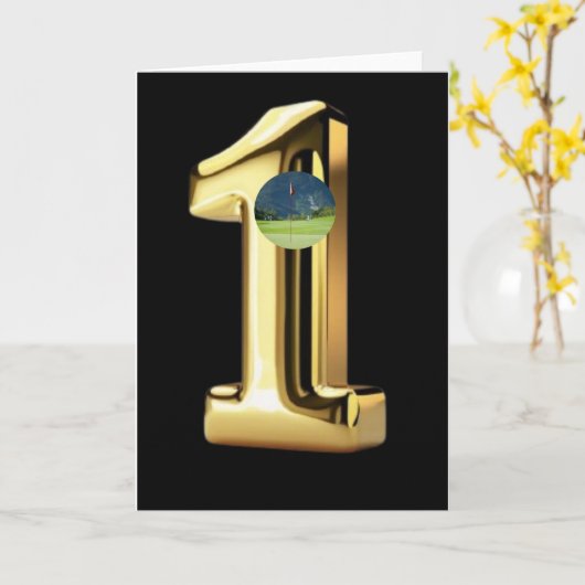 Golf. Hole-in-one. Kaart (Gele Bloem)