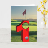 Golf. Hole-in-one. Kaart (Gele Bloem)