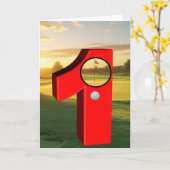 Golf. Hole-in-one. Kaart (Gele Bloem)