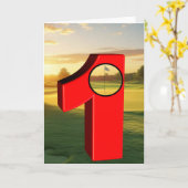 Golf. Hole-in-one. Kaart (Gele Bloem)