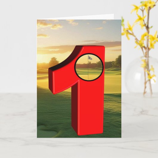 Golf. Hole-in-one. Kaart (Gele Bloem)