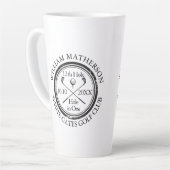 Golf Hole in One Klassiek Aangepast Latte Mok (Linkerhoek)