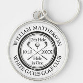 Golf Hole in One Klassiek Gepersonaliseerd Sleutelhanger (Voorkant)