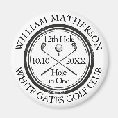 Golf Hole in One Klassieke Gepersonaliseerde Magneet (Voorkant)