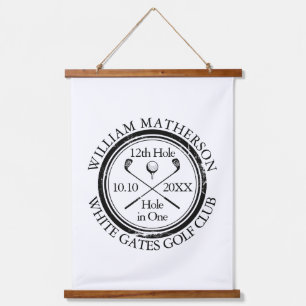 Golf Hole in One Klassieke Persoonlijke Gift Hangend Wandkleed
