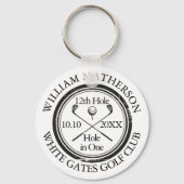 Golf Hole-in-One Klassieker Aangepast Sleutelhanger (Achterkant)
