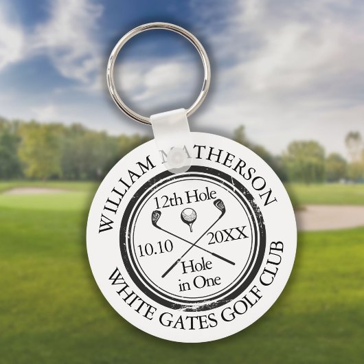 Golf Hole-in-One Klassieker Aangepast Sleutelhanger