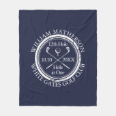 Golf Hole in One Koningsblauw Persoonlijk Fleece Deken (Voorkant)