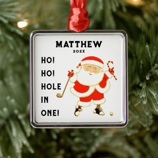 Golf Hole-in-one Metalen Ornament (Boom)
