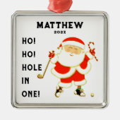 Golf Hole-in-one Metalen Ornament (Voorkant)